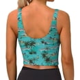 thumbnail image 2 of Yiaed Hawaii Palms Print Ladies Waistcoat Women Sports Vest Vest Sports Women Sports Top Yoga Vest for women-XX-Large, 2 of 8