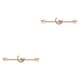 thumbnail image 1 of Sonducket Stainless Steel Industria Barbell Wrapped for Valentines Day  Wedding Women 2piezas Oro rosa, 1 of 1
