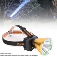 thumbnail image 4 of LED Headlamp Aluminum Alloy Rechargeable Super Bright Head Mounted White Light Flashlight for Outdoor Hiking Camping Fishing Golden, 4 of 5