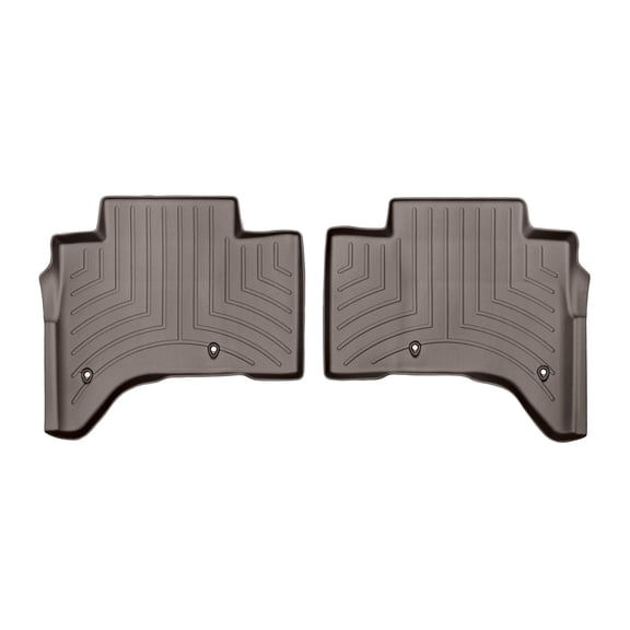 WeatherTech Custom Fit FloorLiners compatible with Land Rover Rover Range Rover - 2nd Row (2-Piece Liner), Cocoa
