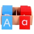 thumbnail image 3 of Kids Double Lettered Sandpaper Lettered Board Red And Blue Case English Sand Lettered Board Kindergarten Teaching Aids, 3 of 8