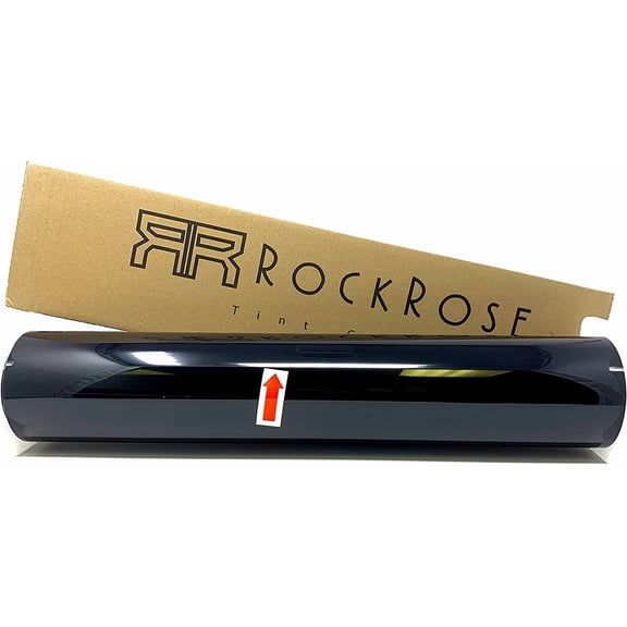 RockRose 5% VLT Car Tint 24" by 25FT 2PLY Premium Carbon Professional Tint Car Window Tint Heat, UV, and IRR Block Tint for Cars Adhesive Film(24" x 25FT) 24" x 25FT 5 Percent