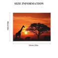 thumbnail image 3 of BCIIG   African Giraffe At Sunset Serengeti National Park Tanzania Africa Wild Animal Tree   Canvas Printing Wall art Painting HD Artwork for Bedroom Home Decoration   20x16in, 3 of 6