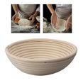 thumbnail image 1 of Round Bread Proofing Basket, Bread Bakery Basket Rattan Easy To Release With Cutting Plate For Home Baking 24.5CM Diameter, 1 of 8