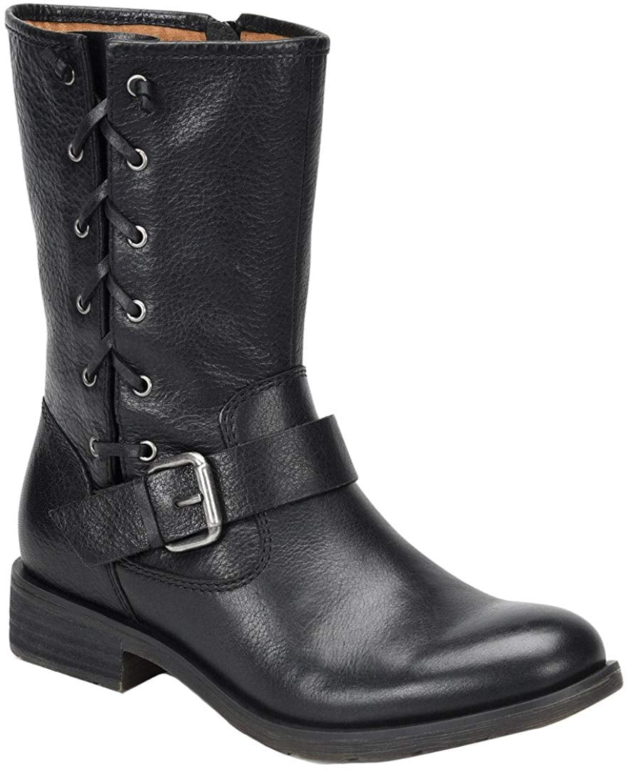 Sofft Women s Belmont Leather Side Zip Short Boots Black 9.0M
