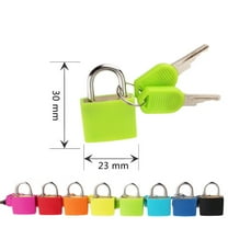 FURNIX Plastic shell Metal padlock Small Lock With 2 Keys for Locker,Heavy Duty Anti Rust Lock Waterproof Padlocks Keyed Gym Locker Lock for Cabinets Drawers Travel Suitcase Indoor Outdoors Green