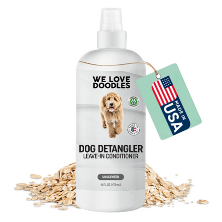 We Love Doodles Dog Detangler Spray - Leave-in Conditioner for Dogs - Dog Detangling Spray - Dematting Spray for Dogs - Tangle Remover - Made in The USA (Hypoallergenic Unscented)