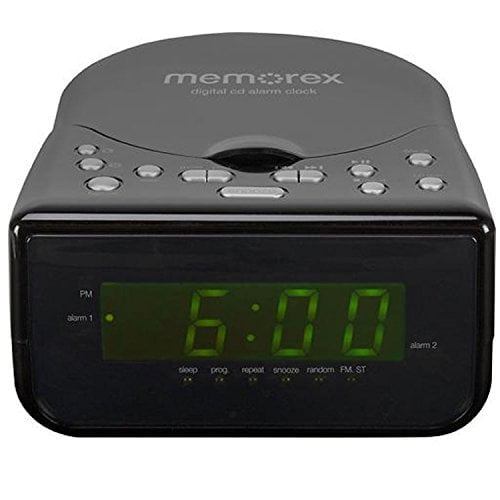 Memorex Top Loading CD Dual Alarm Clock AM_FM Stereo Radio with 0.9