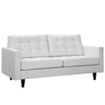 thumbnail image 3 of Modway Empress Bonded Leather Loveseat in White, 3 of 4