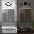 thumbnail image 5 of Bathroom Light Fixtures,3 Light Bathroom Vanity Light,330° Adjustable Vanity Lights,3 Colors Temperature Bathroom Lighting Fixtures over Mirror,Farmhouse Matte Black Wall Lights for Bedrooms, 5 of 8