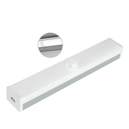 

2PCS LED Induction Light Closet Cabinet Lighting Wireless Strip Bar Lamp for Corridor Wardrobe White Light Silver
