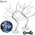 thumbnail image 3 of Spencer 20" Artificial Fairy Light Spirit Tree Lamp with 60 LED Snowflake Bonsai Tree Light USB/Battery Touch Switch for Kids Bedroom Party Wedding and Christmas (White), 3 of 8