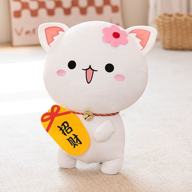 Peluche de gato Mitao para niños y niñas, muñeco de peluche de 22-50cm, juguetes de gatos de La Fortuna sonrientes, almohada de Animal suave, decoración de tienda y habitación, regalos