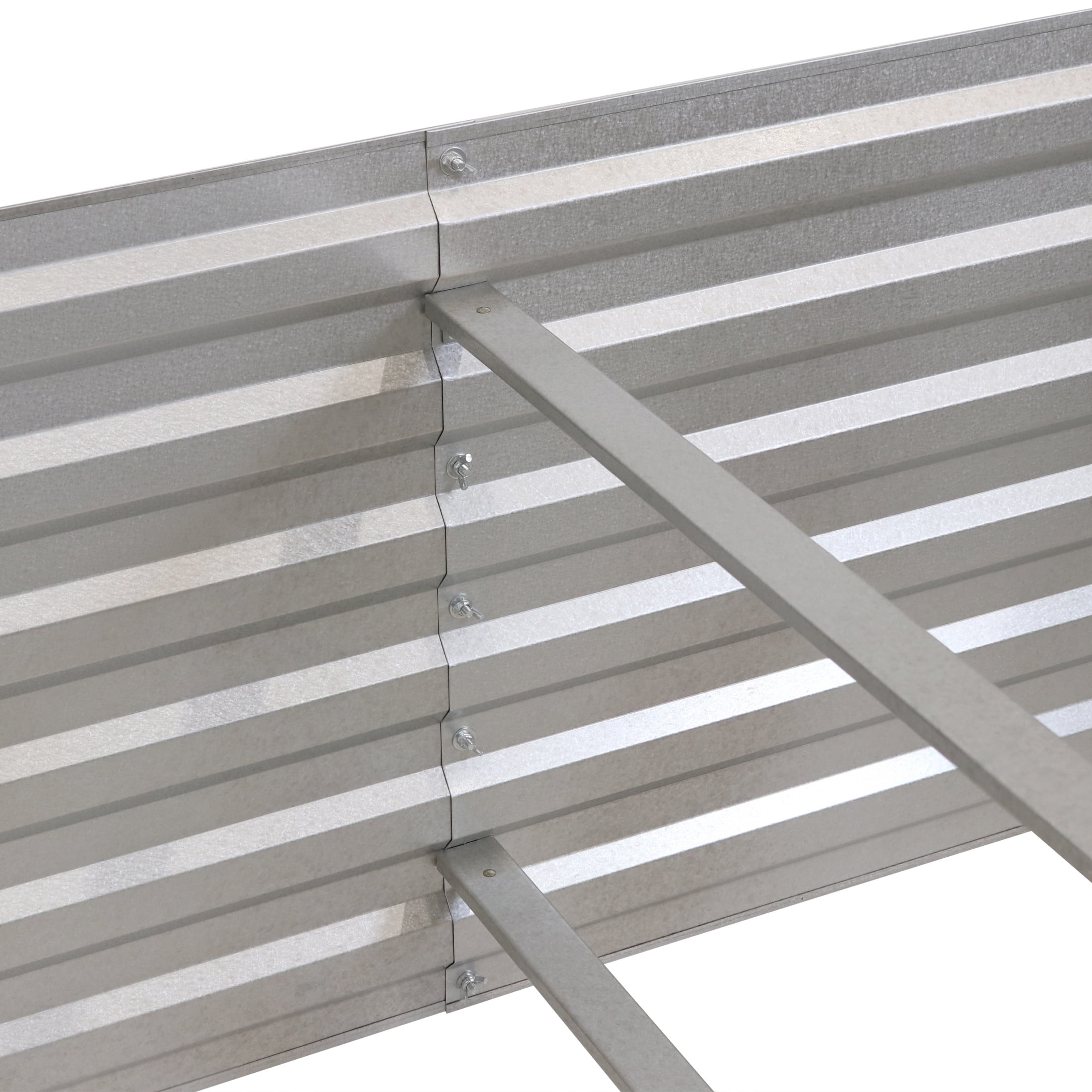 Sunnydaze 71" x 35.5" x 23.5" Rectangular Silver Galvalume Steel Raised Garden Bed