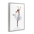 thumbnail image 4 of Stupell Industries Graceful Ballerina in White Novelty Painting Gray Framed Art Print Wall Art, 12 x 18, 4 of 10