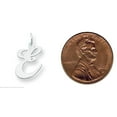 thumbnail image 2 of 14K White Gold Medium Fancy Script Initial E Charm, 2 of 4