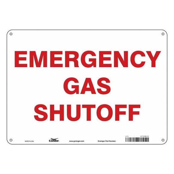 Condor Safety Sign,10 in x 14 in,Polyethylene 475W45