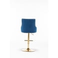 thumbnail image 4 of Best Master Furniture Tabourets de Bar en Velours Capitonné Doré 2 Pcs Brightcast en Bleu, 4 of 5