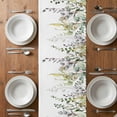 thumbnail image 4 of Table Runner 72 Inches Long for Kitchen Dining, Eucalyptus Leaves Dresser Scarf Farmhouse, Dining Table Decorations for Wedding/Parties, Summer Botanical Green Watercolor 16 x 72 In, 4 of 8