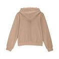 thumbnail image 6 of Cethrio Girls Zip up Hoodies, Long Sleeve Casual Athletic Spring Fall Girls Sweatshirts Khaki Size 7-8, 6 of 8