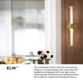 thumbnail image 4 of Elin - Light Lacquered Brass Brass Modern / Transitional - LED Steel Wall Sconce, 4 of 20