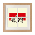 thumbnail image 1 of Chine Rouge Éducation Propagande Leader Cadre Mur Table Affichage 4 Ouvertures Image, 1 of 3