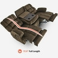 thumbnail image 4 of MCombo 3 Seat Power Reclining Sofa with Drop Down Table for Living Room, Heat, Vibration, USB Ports, Dark Brown, 4 of 7