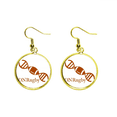 thumbnail image 1 of Rugby doble hélice Ear Dangle Golden Drop Earring Jewelry Mujer Unbranded M, 1 of 3