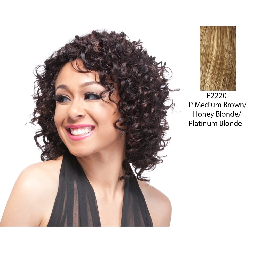 Human Hair Wig,Streaked Blend Of Medium Brown, Strawberry Blonde, And Platinum  Blonde - Walmart.com