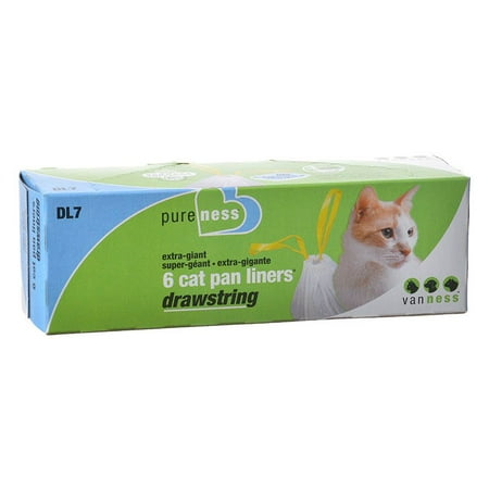 Van Ness Drawstring Cat Pan Liners X-Giant (1 Pack of 6 Count)