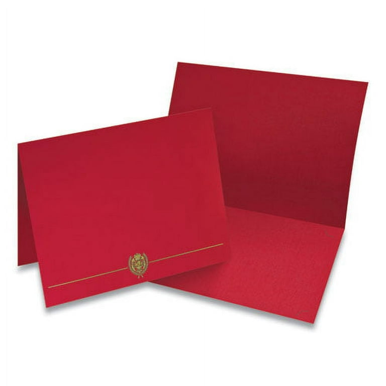 Classic Crest Certificate Covers, 9.38 x 12, Red, 5/Pack Classic Crest Certificate Covers, 9.38 x 12, Red, 5/Pack