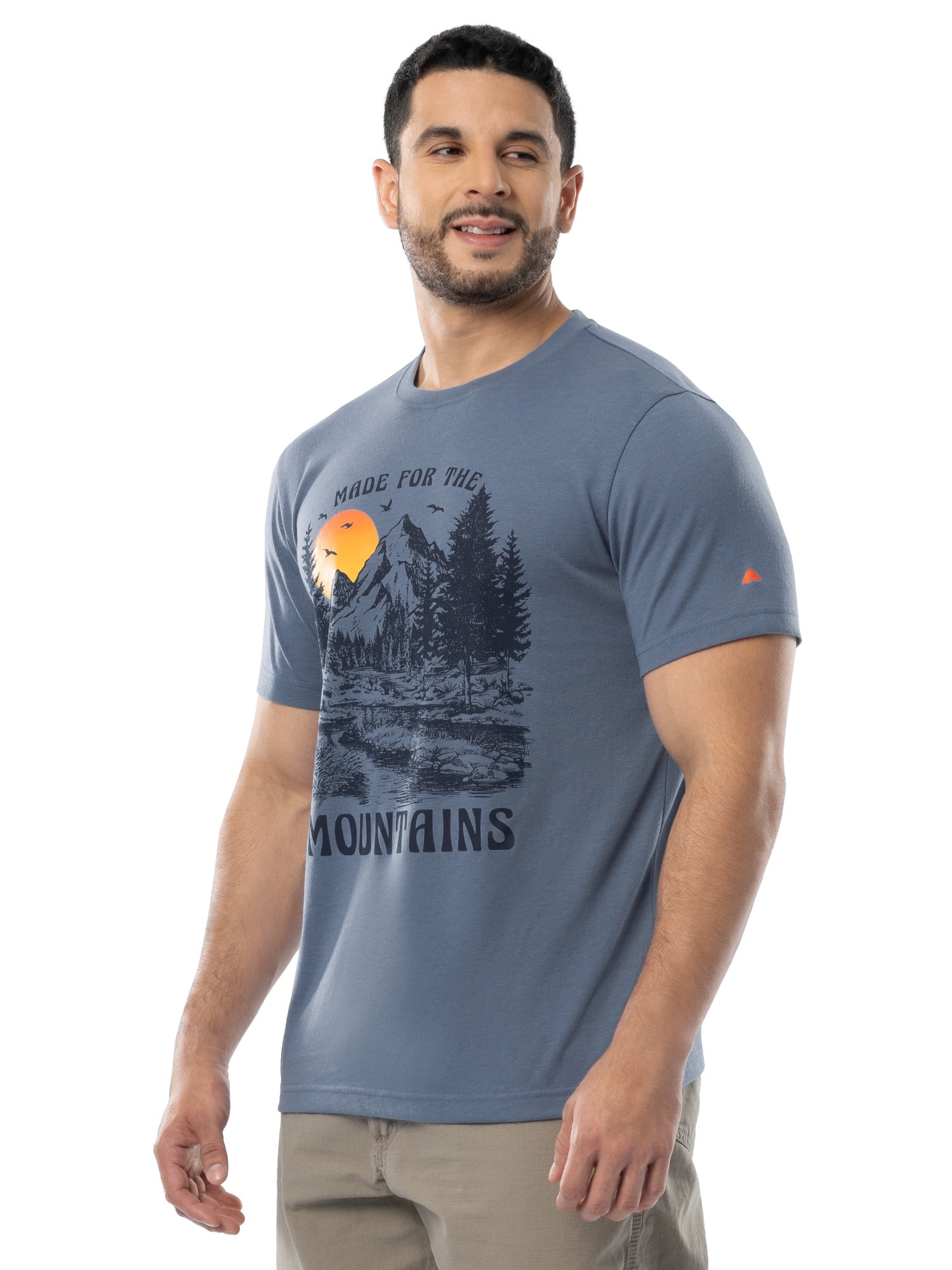 Ozark Trail Men's Active Graphic Tee with Short Sleeves, Sizes S-3XL