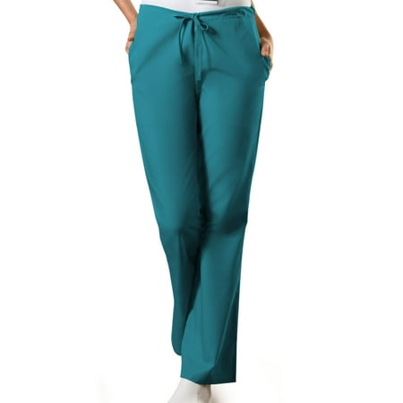 

Cherokee Workwear Women s Scrubs Pant Natural Rise Flare Leg Drawstring 4101