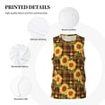 thumbnail image 3 of Naloa Yellow Black Plaid Sunflower Basketball Jersey Reversible Men's Mesh Athletic Sports Shirts Training Practice S-4XLLarge, 3 of 6