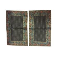 Mogul 2 Bed Pillowcases Boho Vintage Silk Sari Border Black Decorative Pillow Cushion Cover 30X20