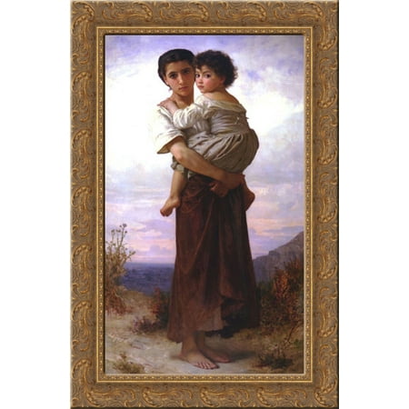 UPC 643676000051 product image for Young Gypsies 17x24 Gold Ornate Wood Framed Canvas Art by Bouguereau, William Ad | upcitemdb.com