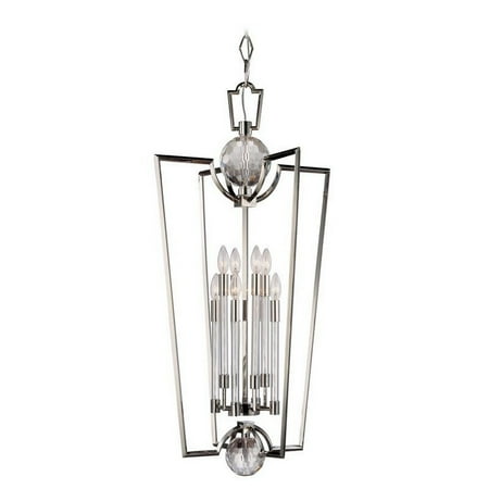 

Art Deco Eight Light Chandelier in Polished Nickel Finish Bailey Street Home 116-Bel-633629