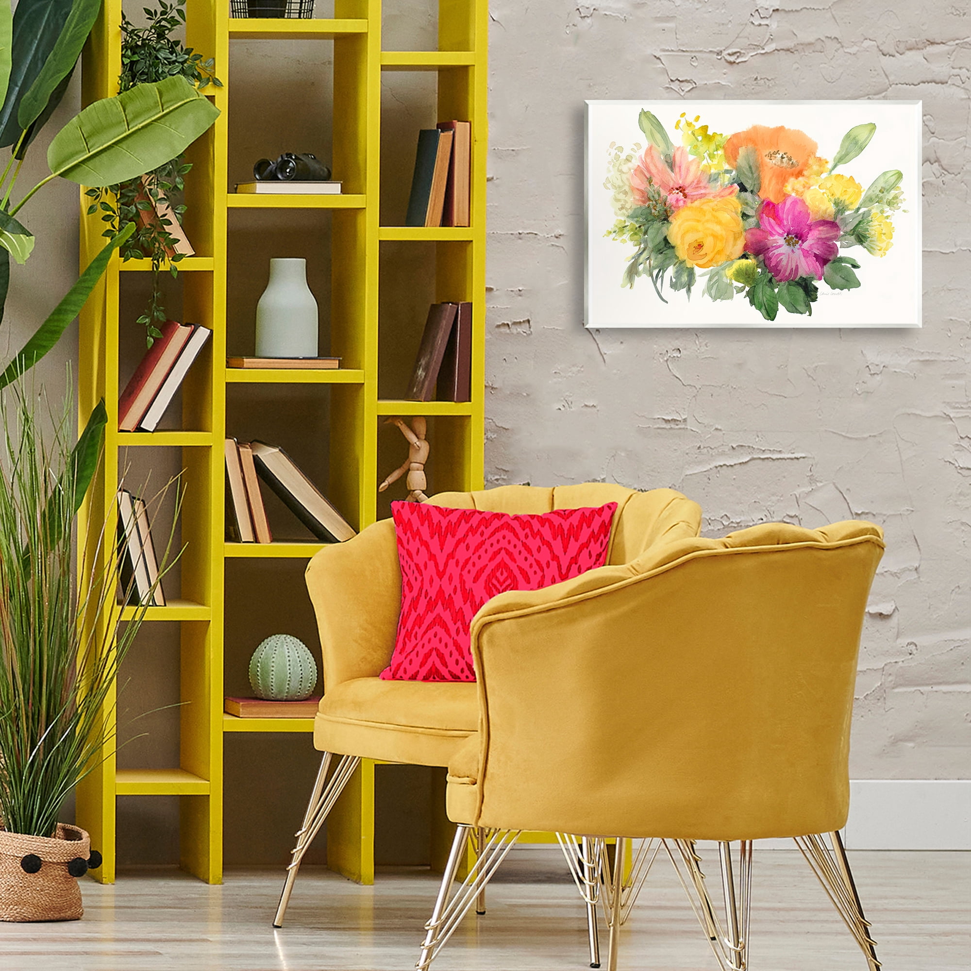 Stupell Industries Bold Bouquet Beauty Botanical & Floral Painting Unframed Art Print Wall Art, 19 x 13