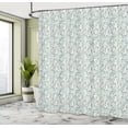 thumbnail image 4 of Ambesonne Botanical Shower Curtain, Autumnal Vintage Floral, 69"Wx70"L, Slate Blue Sage Green, 4 of 4