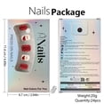 thumbnail image 3 of 24Pcs Christmas Nails Set Christmas Press on Nails Short Square Fake Nails Snowflake Nails Press On Christmas Tree False Nails Santa Claus Glue on Nail Glossy Stick on Nail for Women Decoration, 3 of 7