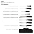 thumbnail image 3 of Safdie & Co. Chef Knife 9 Piece Set In Carry Bag, 3 of 3