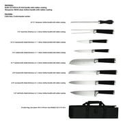 Safdie & Co. Chef Knife 9 Piece Set In Carry Bag