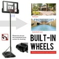 thumbnail image 5 of Costway Height Adjustable Portable Basketball Hoop System Shatterproof Backboard Wheels  2 Nets, 5 of 8