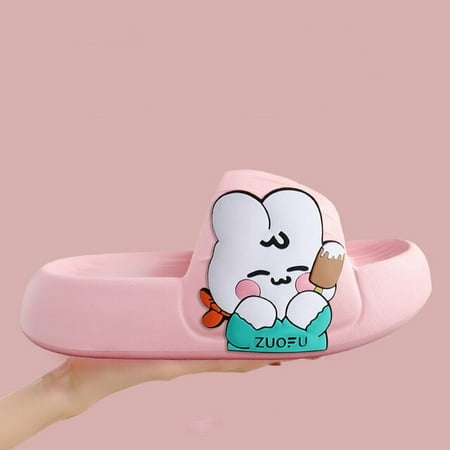 

CoCopeanut Thick Sole Super Soft Women Slippers Cute Carrot Bunny Sticker Slides Bathroom Beach Indoor Sandals 2022 Summer Couple Men Shoes