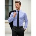 thumbnail image 3 of OALUXE Mens Dress Shirts Formal Long Sleeve Button Down Business Solid Shirt, 3 of 7