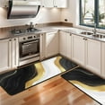 thumbnail image 3 of Kitchen Rugs Sets Of 2,Black White Gold Marble Pattern Anti Fatigue Kitchen Mat Rugs Non Slip Washable,Decorative Kitchen Floor Mats for Kitchen,Sink,Laundry,17"x47"+17"x47", 3 of 5