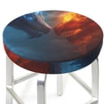thumbnail image 3 of Daiia Red And Blue Fire Dragon E Stool Covers Round,Round Bar Stool Covers Waterproof Bar Chair Covers Washable Stool Cushion Slipcover for 12-14 Inch Chair-13 inch, 3 of 7