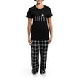 thumbnail image 4 of CafePress - Queen Women's Dark Pajamas - Women's Short Sleeve Print T-Shirt and Pants Dark Cotton Pajama Set, 4 of 7