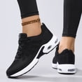 thumbnail image 5 of Rokment Air Cushion Running Shoes for Women Lightweight Comfortable Mesh Tennis Walking Shoes Breathable Mesh Gym Non Slip Work Fashion Sneakers Athletic Casual Black Size 6, 5 of 7