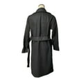 thumbnail image 6 of Women Winter Overcoat Turn-down Collar Pockets Mid Length Pure Color Double-breasted Cardigan Loose Fit Coat Thermal Long Sleeves Commuting Dating Winter Coat, 6 of 7